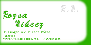 rozsa mikecz business card